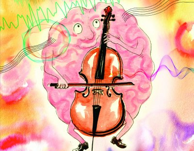 Trio pour cerveau & cordes © Emmanuelle Ayrton Illustration